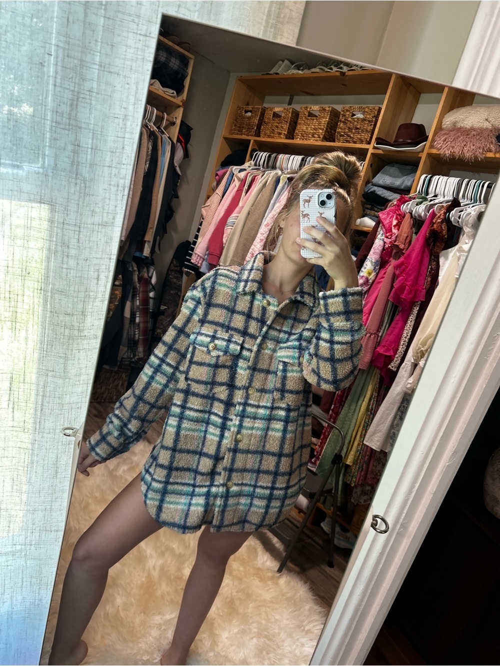 🍂The sweatshirt project teddy flannel